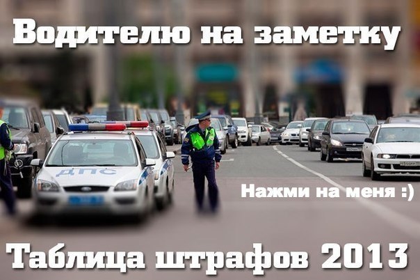Штрафы автолюбителям - 2013